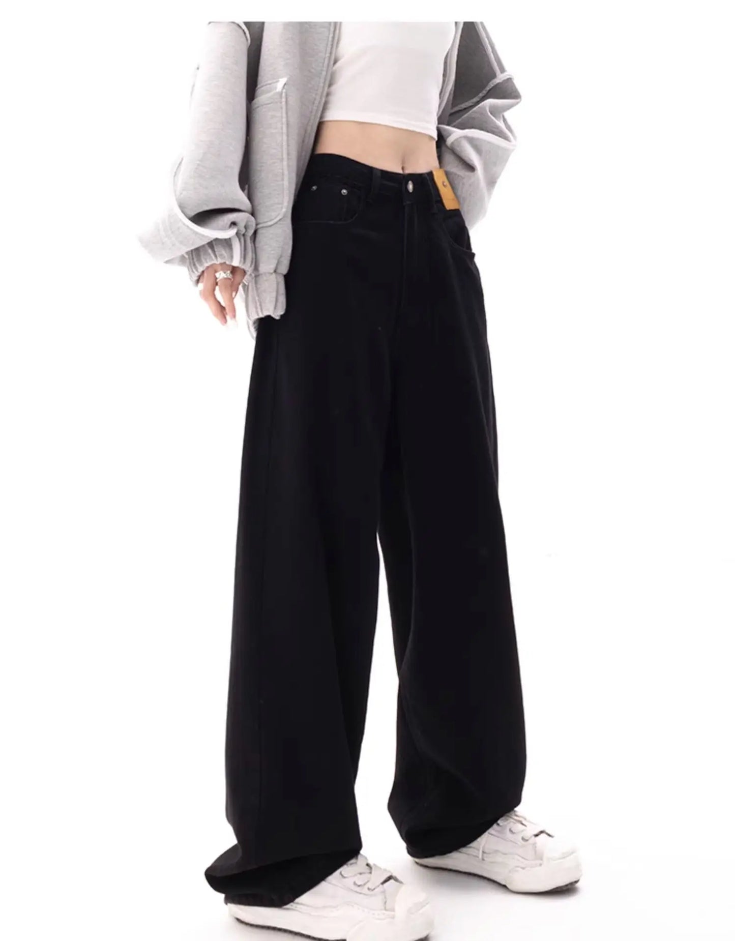 Black Wide Leg Baggy Jeans