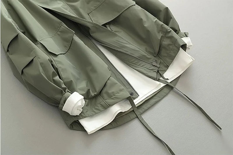 Oversized Hooded Cargo Jacket