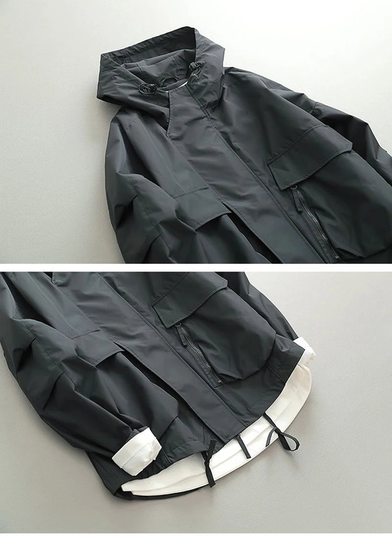 Oversized Hooded Cargo Jacket