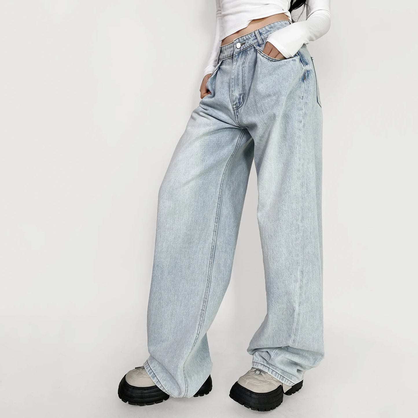 Cow Print Baggy Jeans