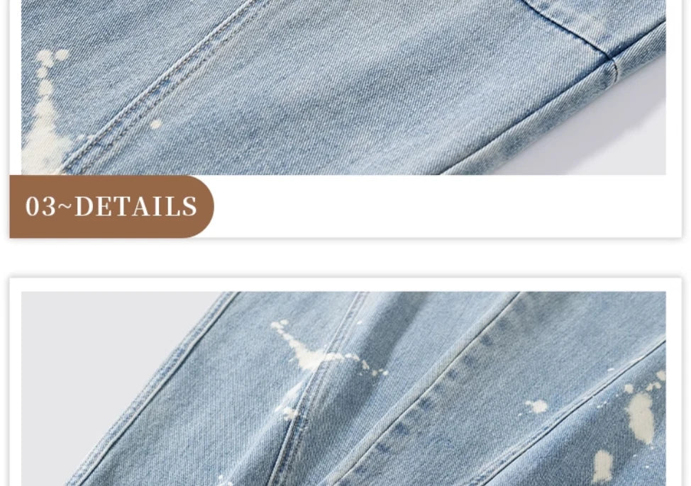 Patchwork Yellow Stripe Jeans
