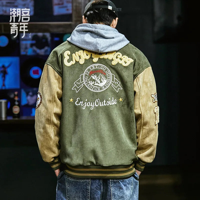 Embroidered Varsity Street Jacket