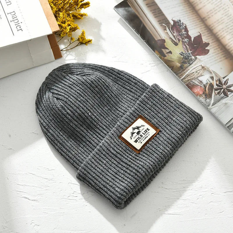 Striped Knit Slouchy Beanie