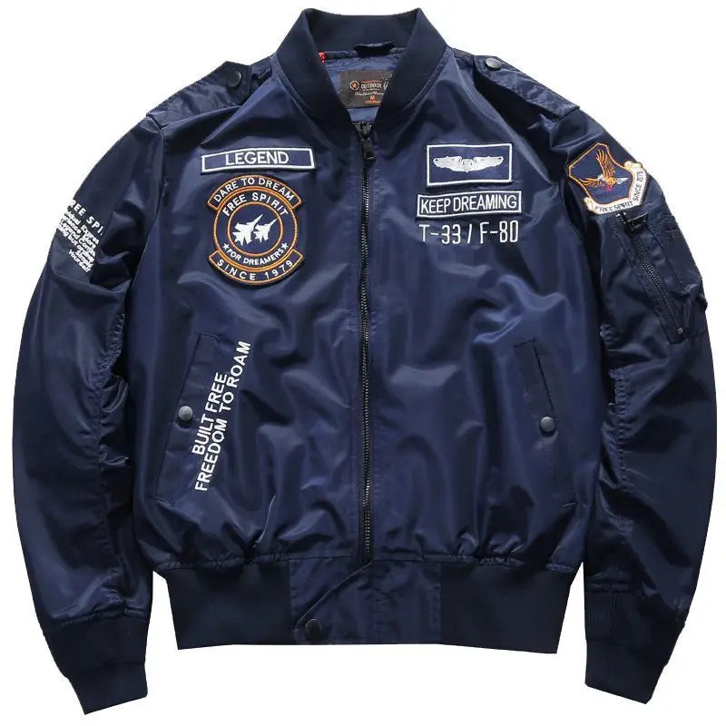 Aviation Embroidered Bomber Jacket