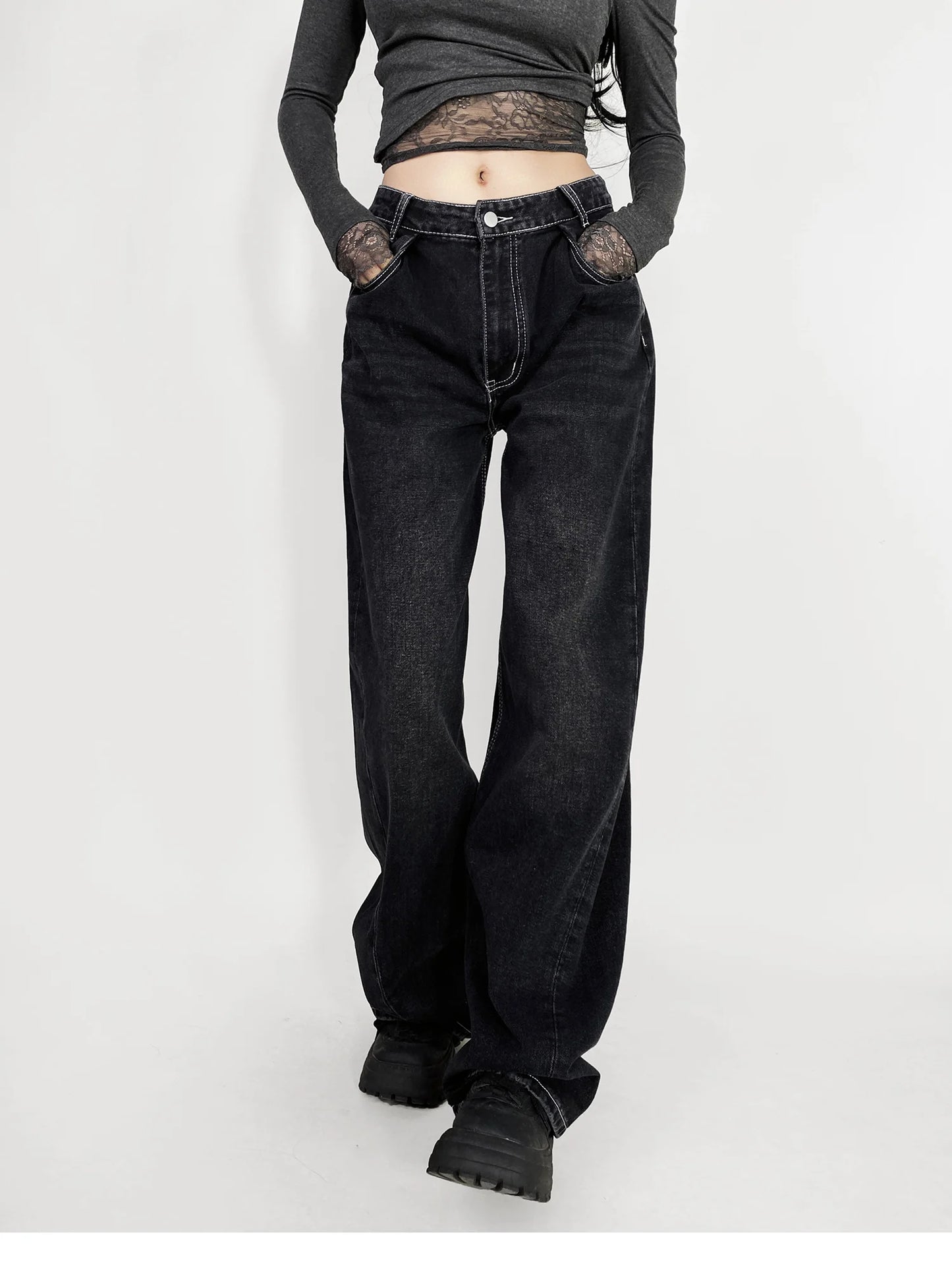 Cow Print Baggy Jeans