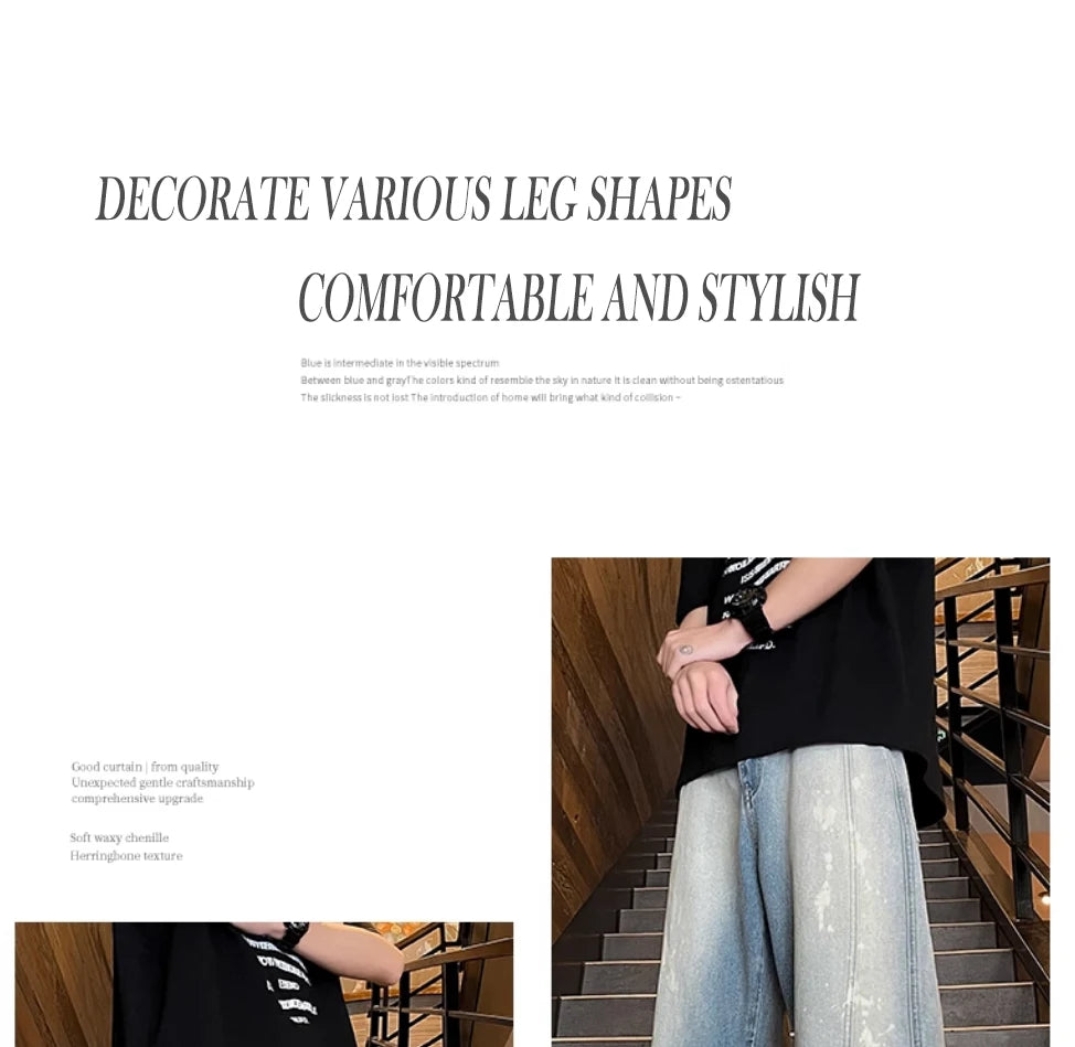 Patchwork Yellow Stripe Jeans