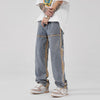 Drawstring Wide Leg Denim Pants