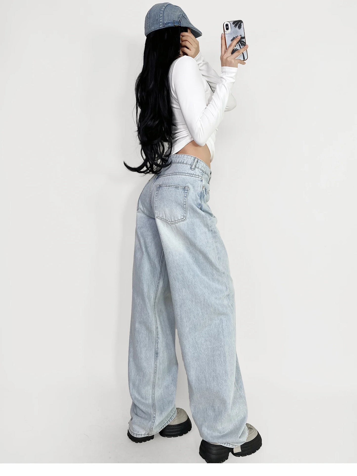 Cow Print Baggy Jeans
