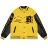 Flame Patchwork Bomber Jacket