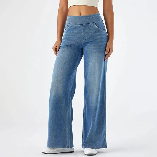High Waist Baggy Denim Pants