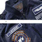 Aviation Embroidered Bomber Jacket