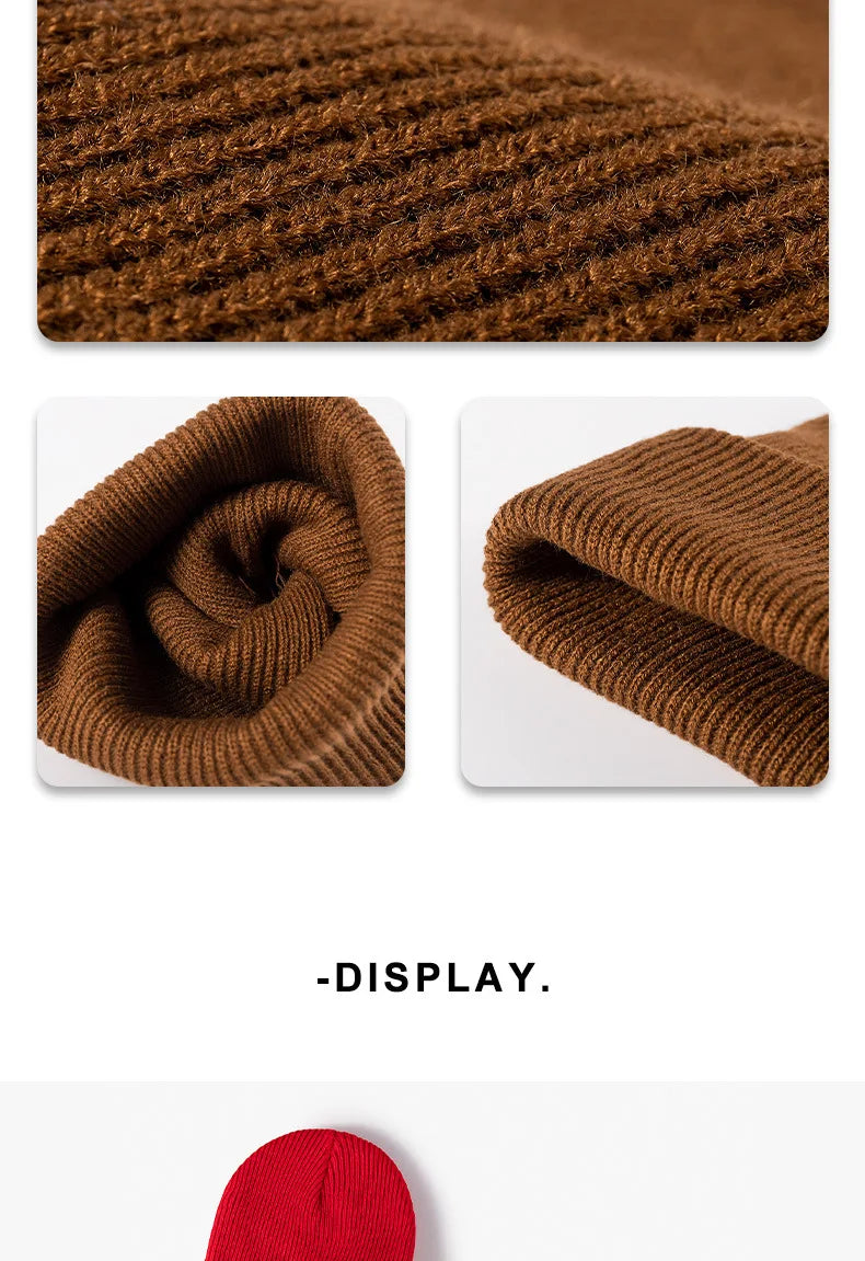 Black Knit Winter Beanie