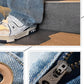 Patchwork Yellow Stripe Jeans