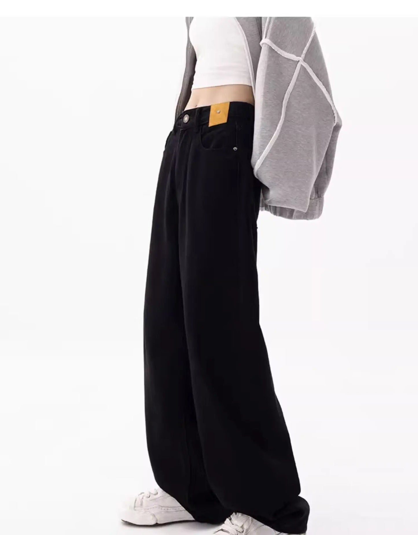 Black Wide Leg Baggy Jeans
