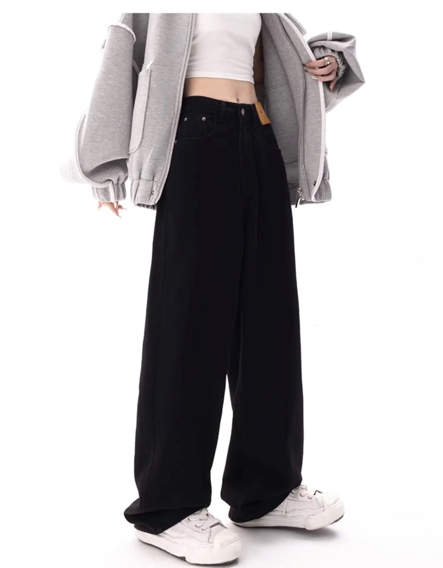 Black Wide Leg Baggy Jeans