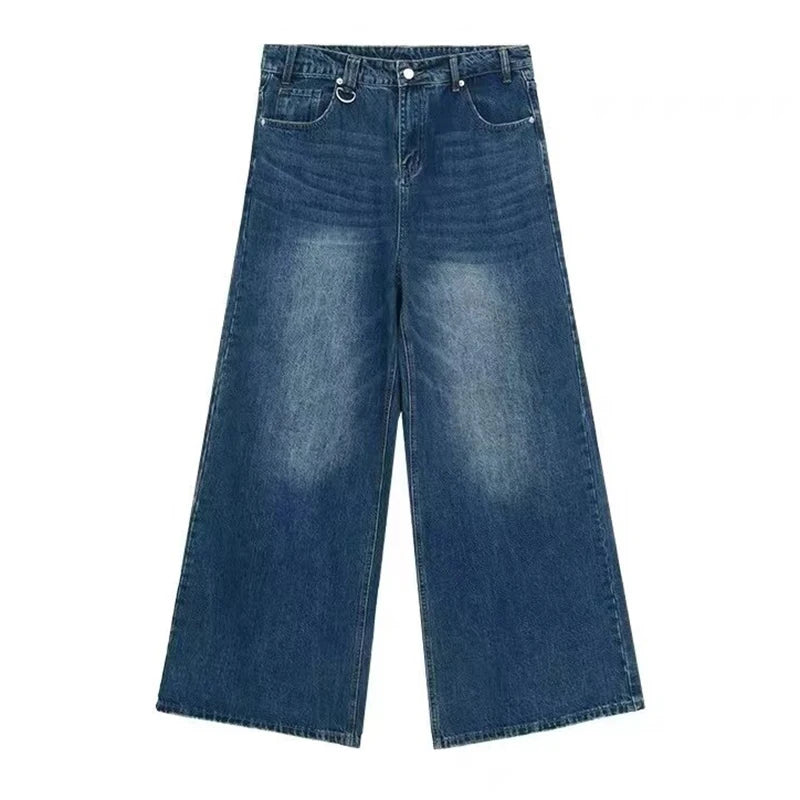 Straight Leg Baggy Denim Pants