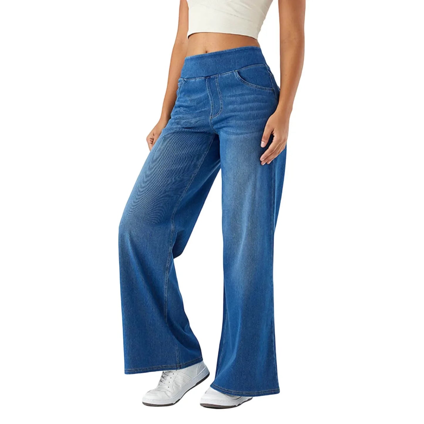 High Waist Baggy Denim Pants