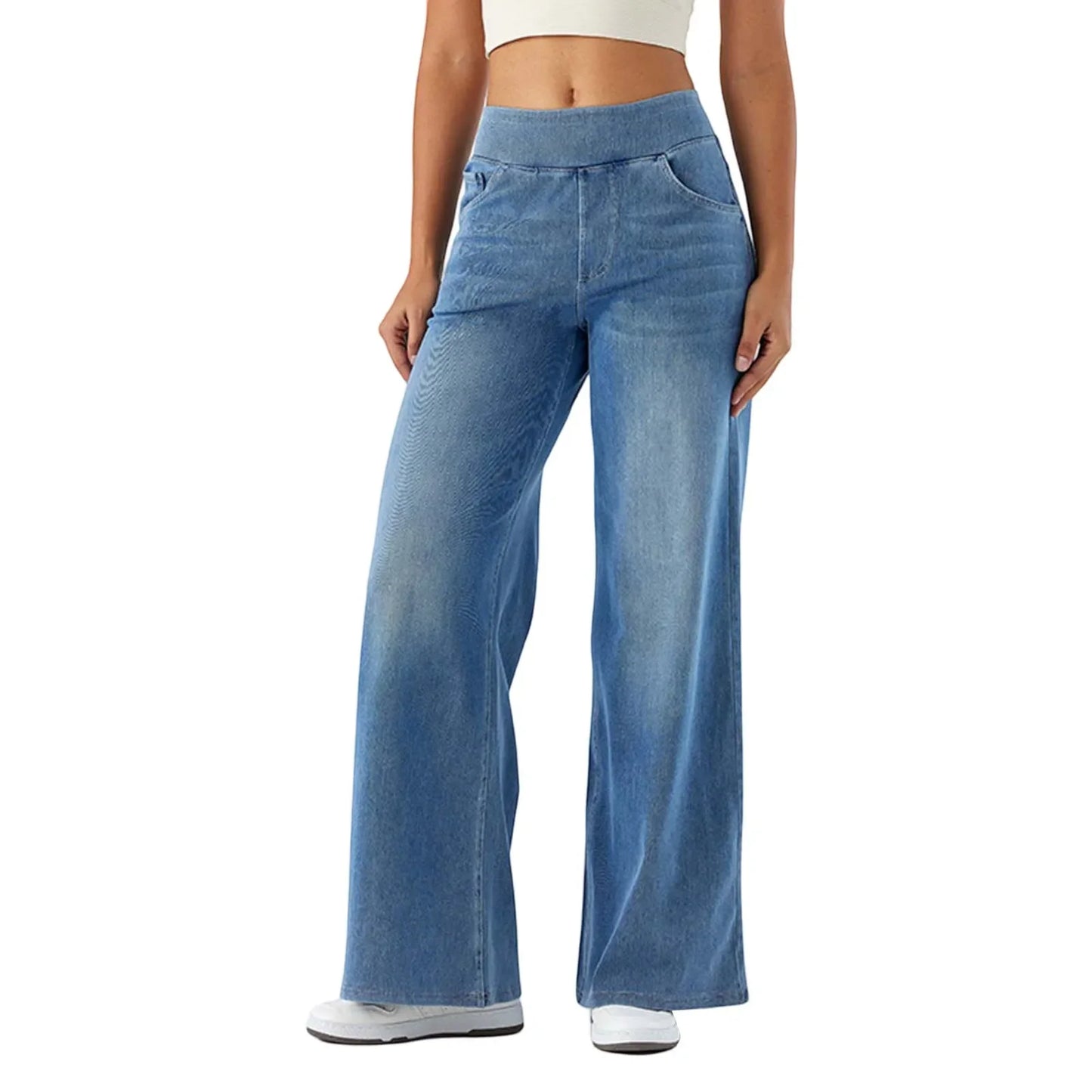 High Waist Baggy Denim Pants
