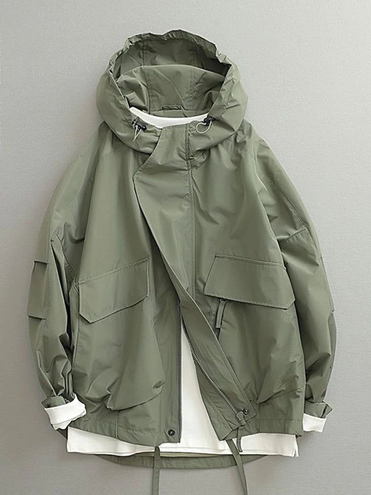 Oversized Hooded Cargo Jacket