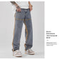 Drawstring Wide Leg Denim Pants
