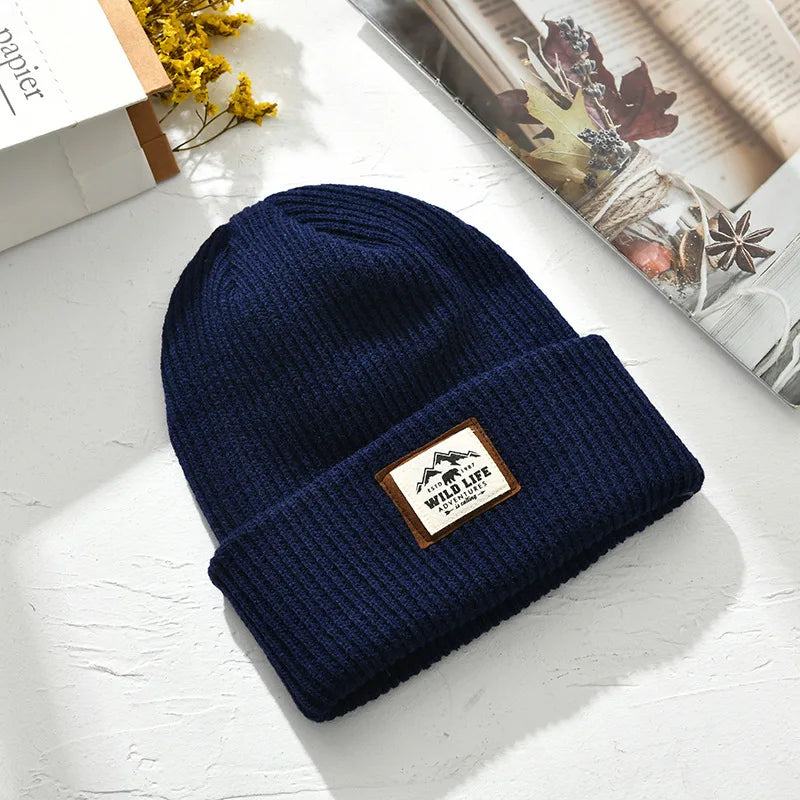 Striped Knit Slouchy Beanie
