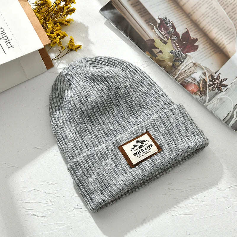 Striped Knit Slouchy Beanie
