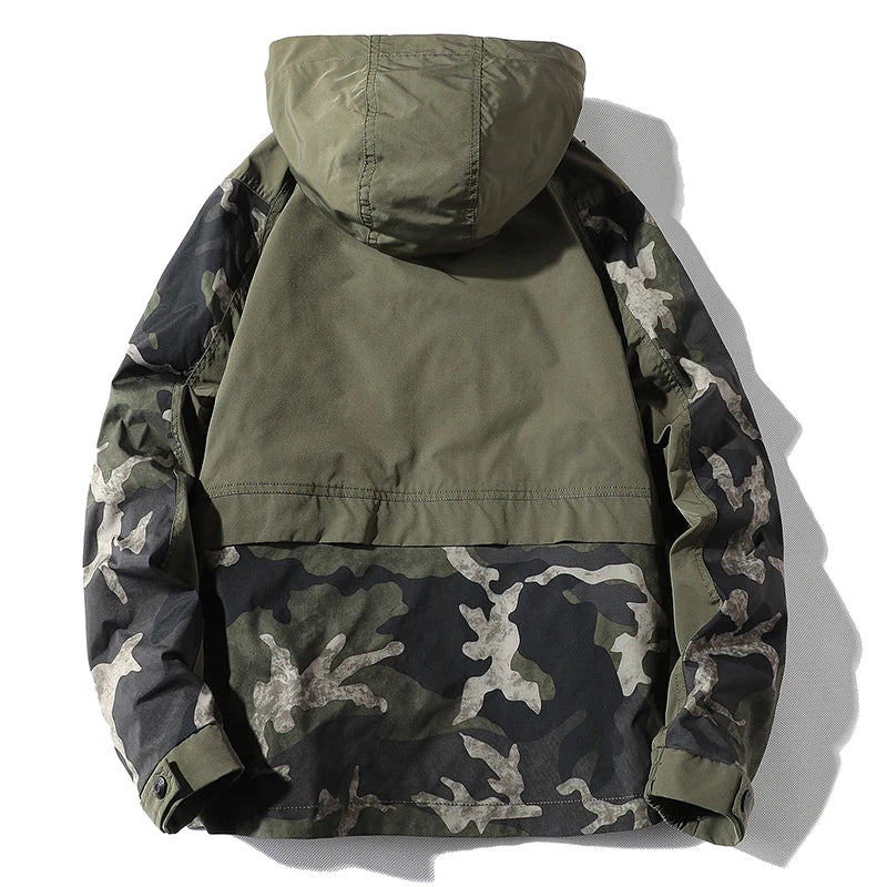 Military Hooded Windbreaker Jacket