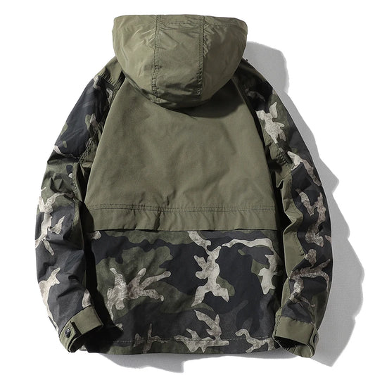 Military Hooded Windbreaker Jacket