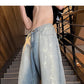 Patchwork Yellow Stripe Jeans