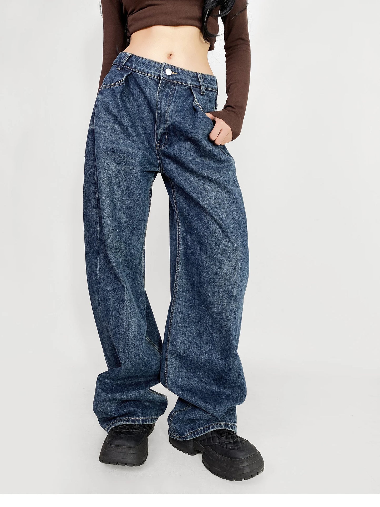 Cow Print Baggy Jeans
