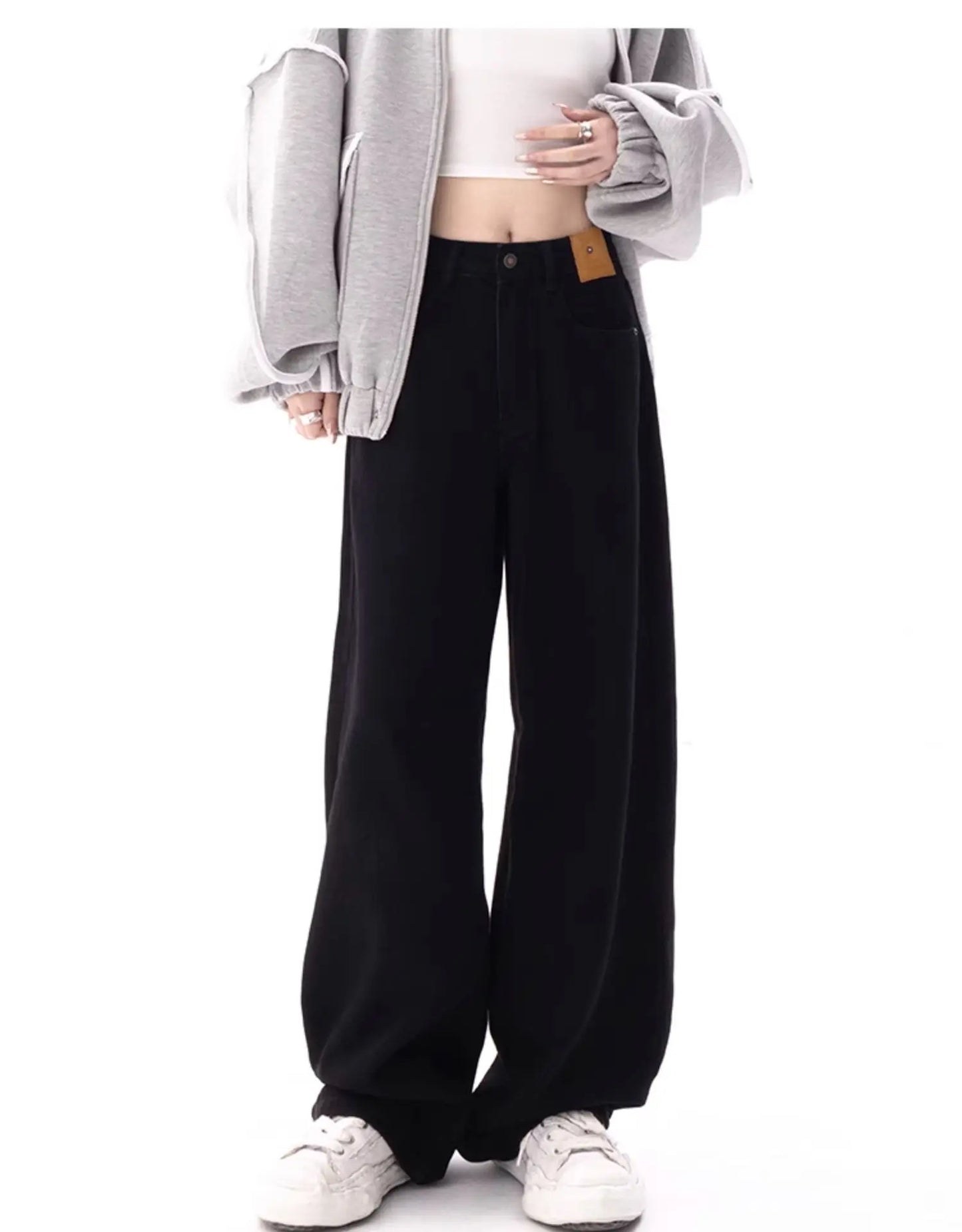 Black Wide Leg Baggy Jeans