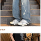 Patchwork Yellow Stripe Jeans