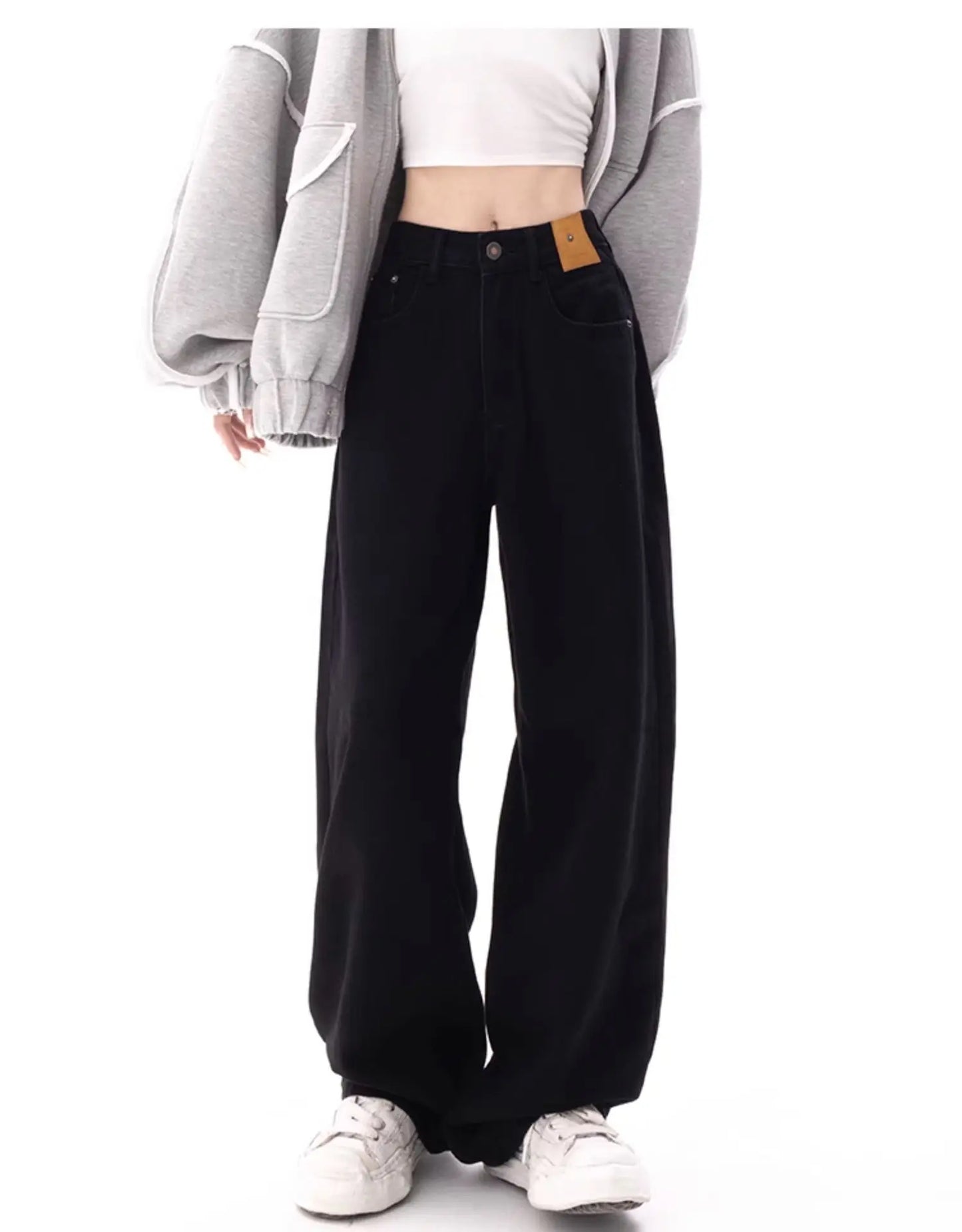 Black Wide Leg Baggy Jeans