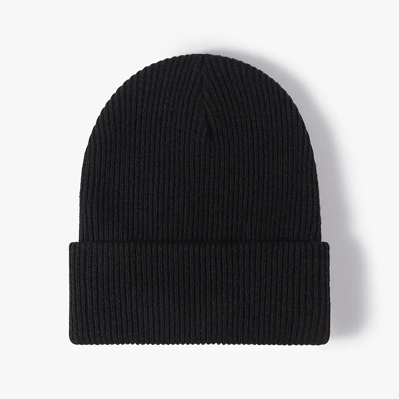 Black Knit Winter Beanie