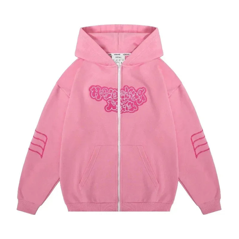 Retro Zip Up Hoodie