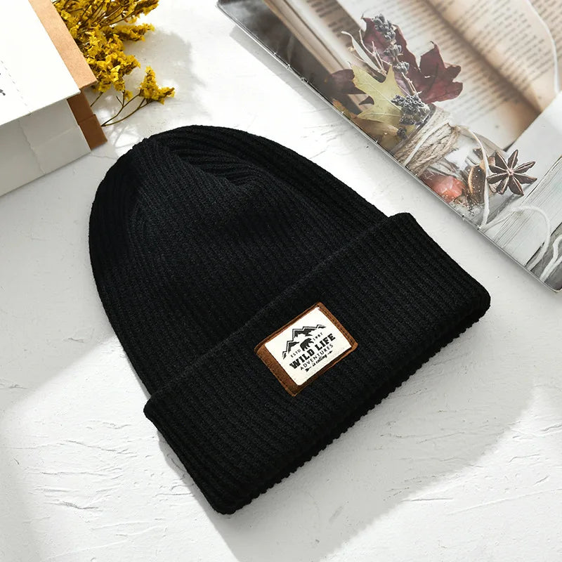 Striped Knit Slouchy Beanie