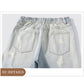Patchwork Yellow Stripe Jeans