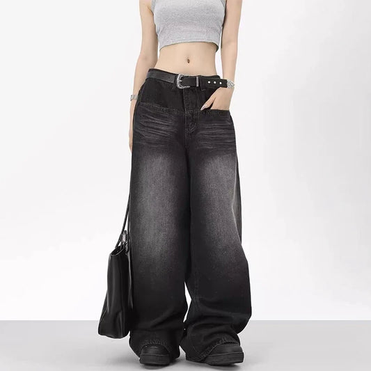 Stacked Hem Baggy Jeans