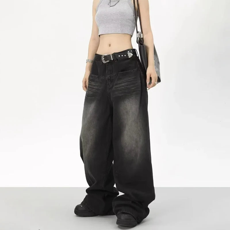 Retro Black Baggy Jeans
