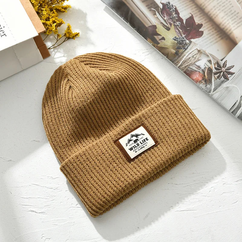 Striped Knit Slouchy Beanie