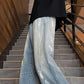 Patchwork Yellow Stripe Jeans
