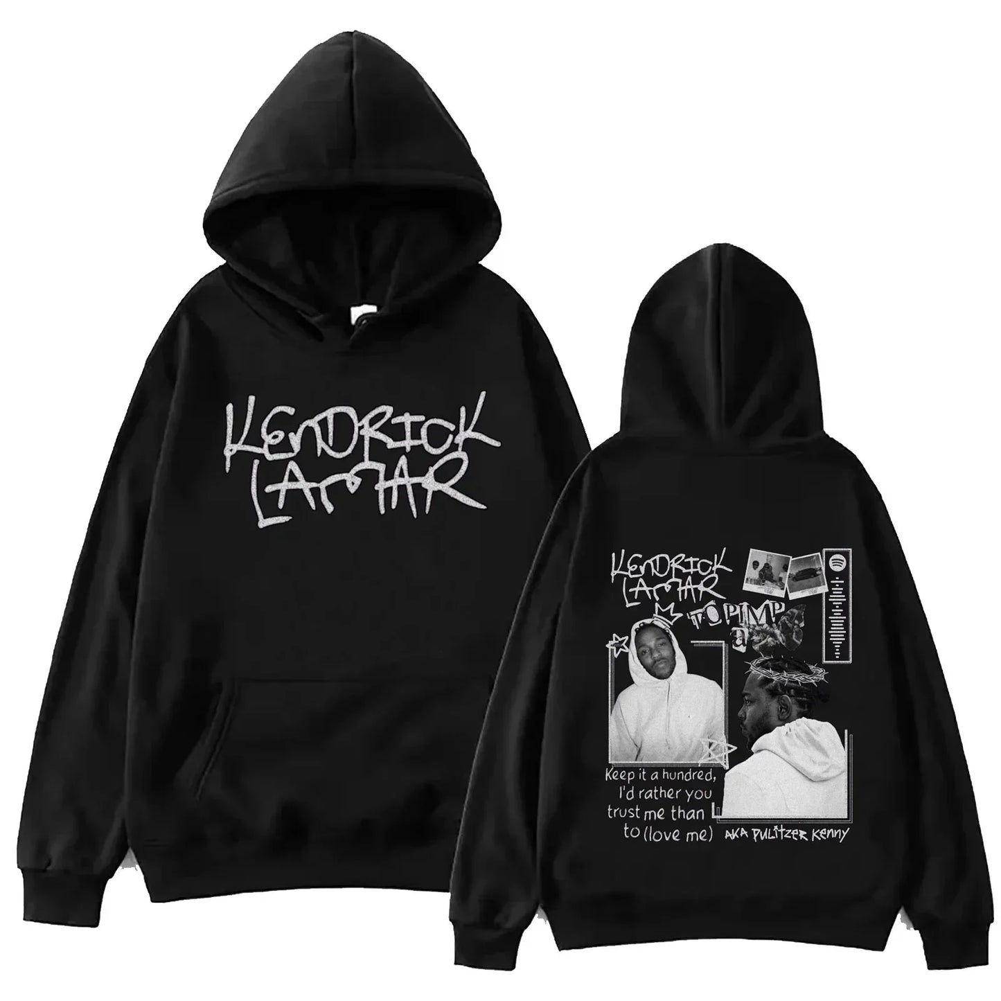 Layered Turtleneck Street Hoodie