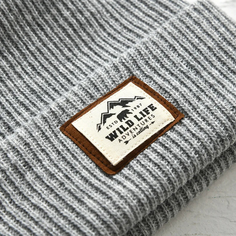 Striped Knit Slouchy Beanie