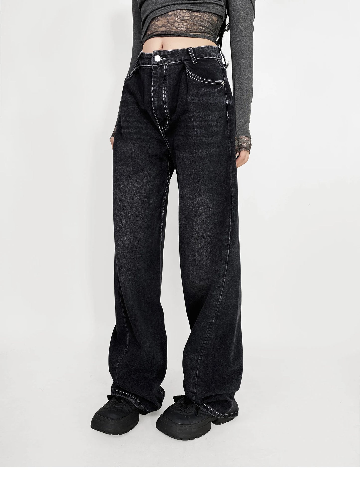 Cow Print Baggy Jeans