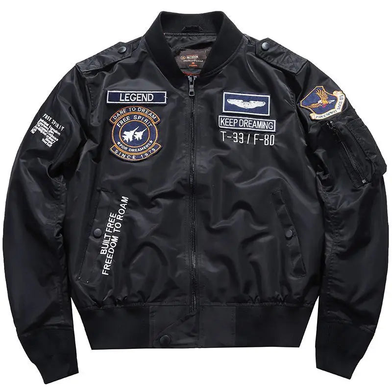 Aviation Embroidered Bomber Jacket