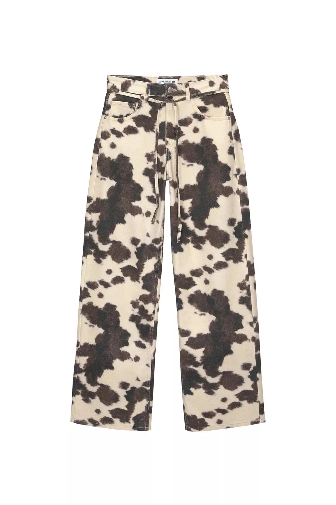 Patchwork Wide Leg Denim Pants