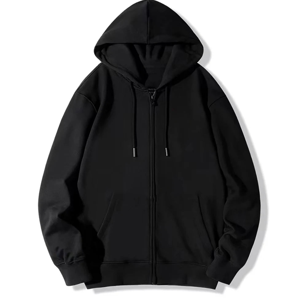 Patterned Oversized Zip Hoodie
