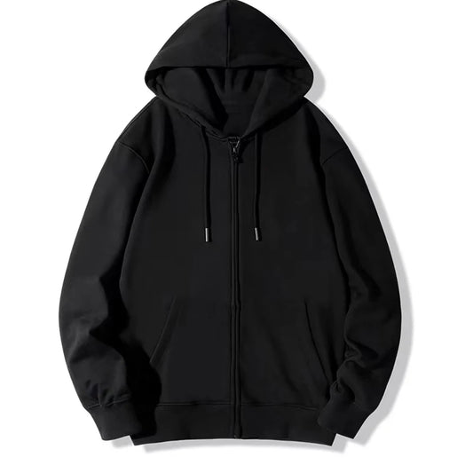 Patterned Oversized Zip Hoodie