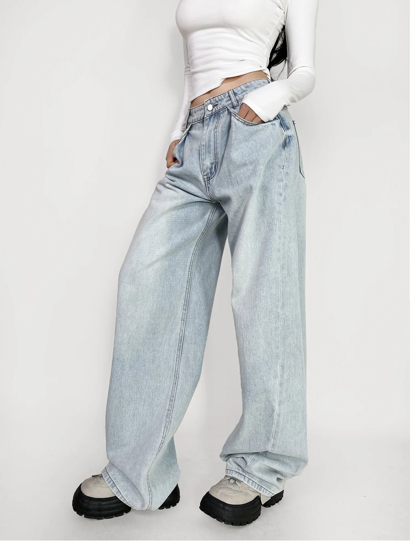 Cow Print Baggy Jeans