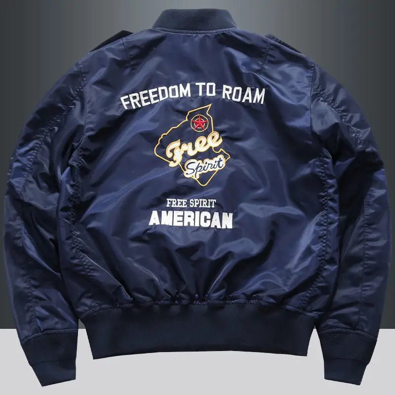 Aviation Embroidered Bomber Jacket